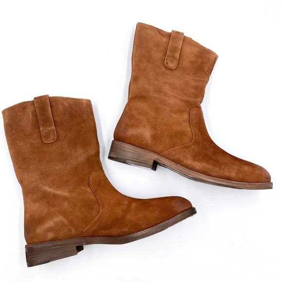Free People Easton Equestrian Ankle Boot Brown Suede EU 40.5‎ US Women's 9.5 - Picture 4 of 11